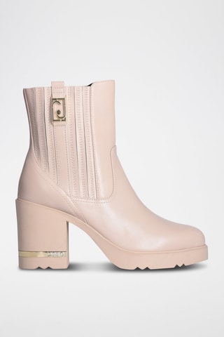Bottines en cuir -  Crème