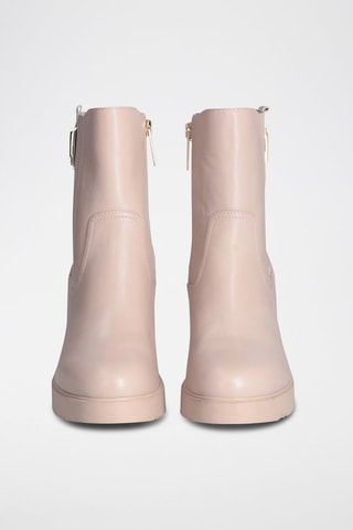 Bottines en cuir -  Crème