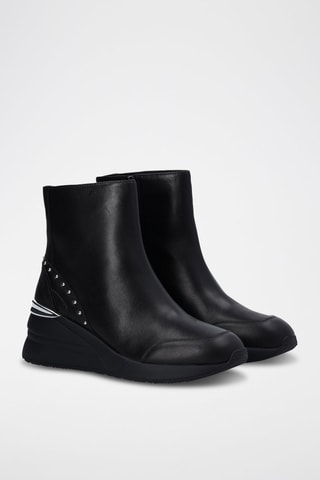 Bottines en cuir - Noir