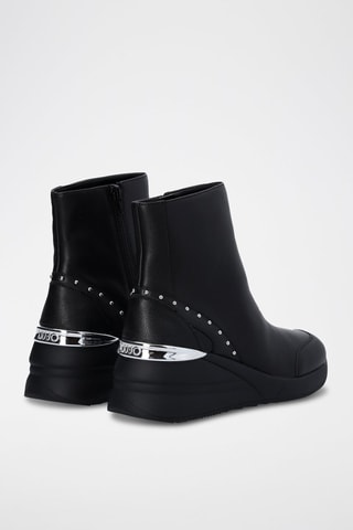Bottines en cuir - Noir