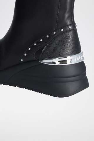 Bottines en cuir - Noir