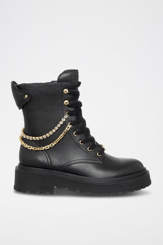 Bottines en cuir - Noir