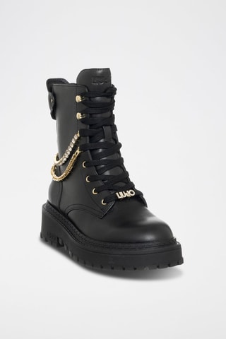 Bottines en cuir - Noir