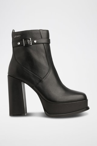 Bottines en cuir de chèvre - Noir
