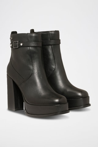 Bottines en cuir de chèvre - Noir