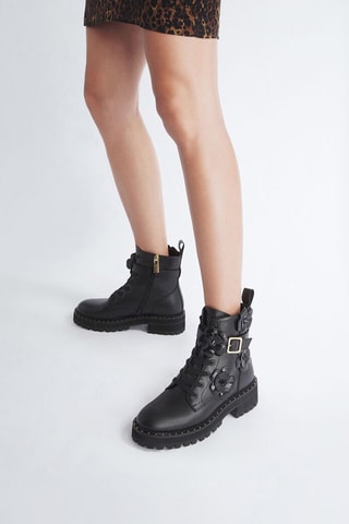 Bottines en cuir - Noir