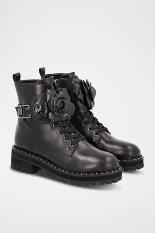 Bottines en cuir Pink - Noir