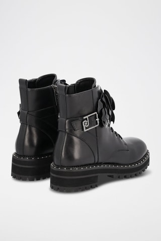Bottines en cuir Pink - Noir
