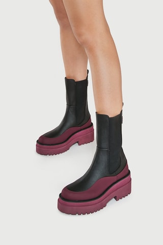 Bottines Chelsea Purple - Noir et bordeaux