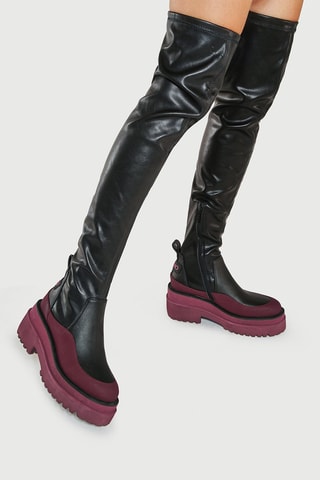 Bottines Chelsea Purple - Noir et bordeaux