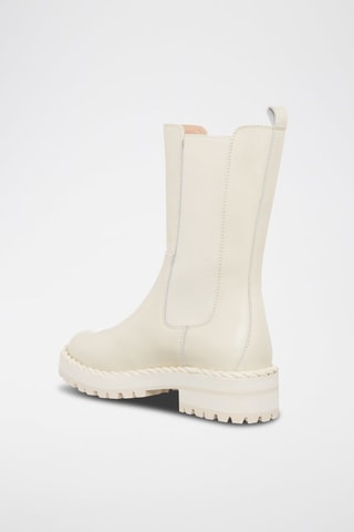 Bottines en cuir de taureau Pink - Ivoire