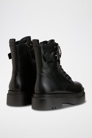 Bottines en cuir Love - Noir