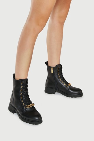 Bottines en cuir de veau Nancy - Noir