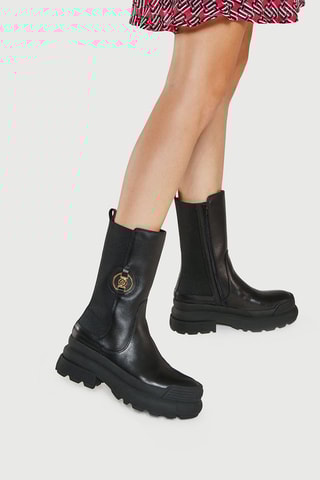 Bottines en cuir Amy - Noir