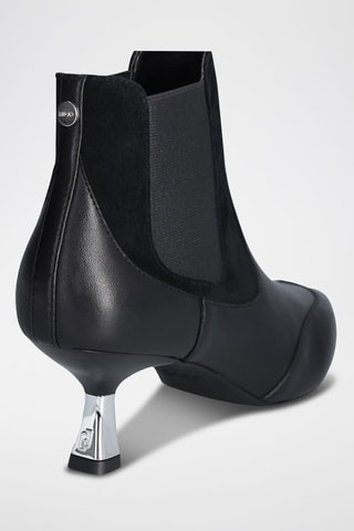 Bottines Chelsea en cuir Sandie - Noir