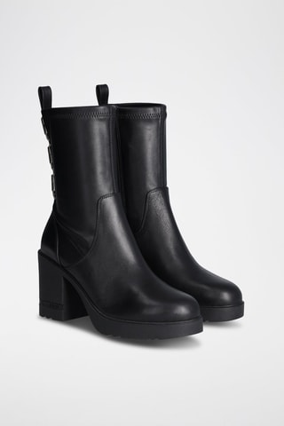 Bottines en cuir de taureau Gloria - Noir