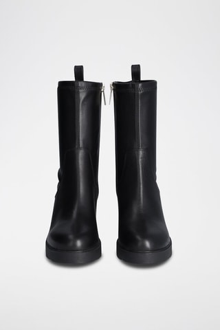 Bottines en cuir de taureau Gloria - Noir