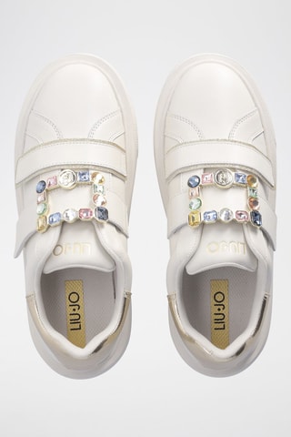 Sneakers plateformes en cuir de taureau Kylie - Ecru