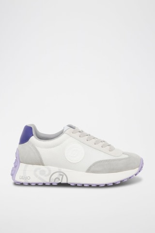 Sneakers en cuir Lolo Gris et violet