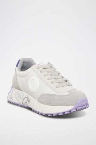 Sneakers en cuir Lolo Gris et violet