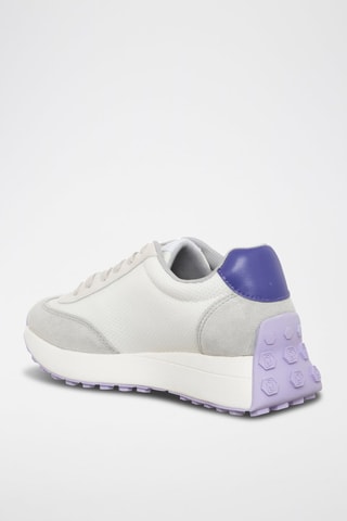 Sneakers en cuir Lolo Gris et violet