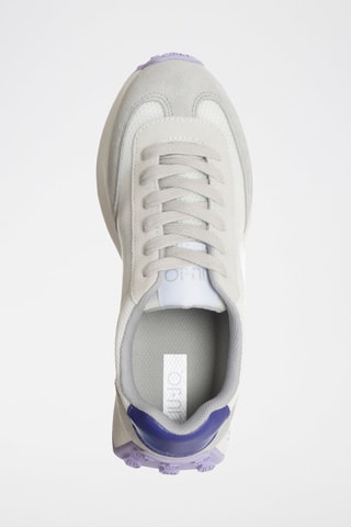Sneakers en cuir Lolo Gris et violet