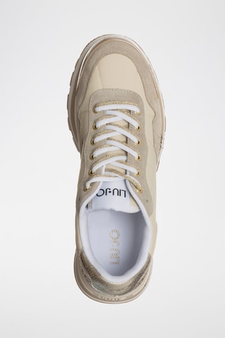 Sneakers en cuir de taureau Amazing - Beige et doré