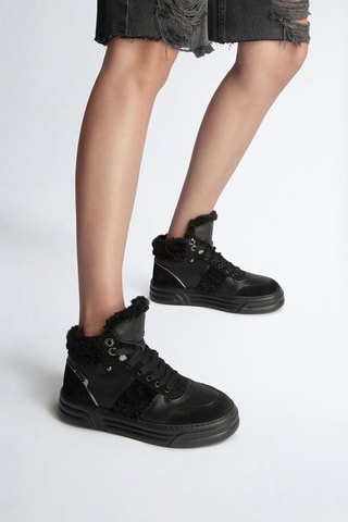 Sneakers en cuir Noir