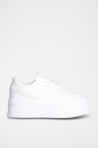 Sneakers plateformes en cuir Blanc