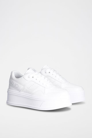 Sneakers plateformes en cuir Blanc