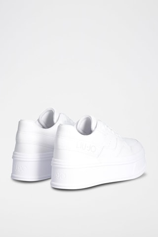 Sneakers plateformes en cuir Blanc