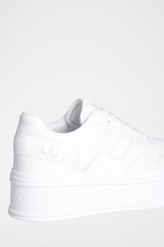 Sneakers plateformes en cuir Blanc