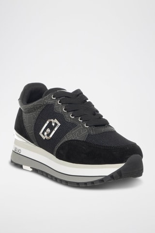 Sneakers en cuir de taureau Maxi Wonder - Noir
