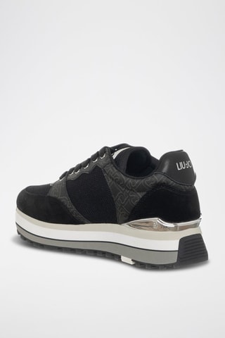 Sneakers en cuir de taureau Maxi Wonder - Noir