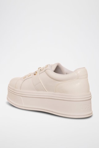 Baskets plateformes en cuir Selma - Blanc