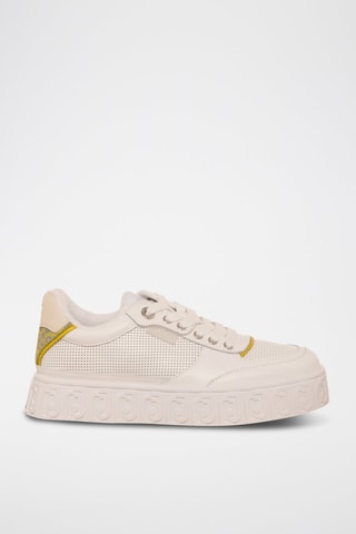 Baskets plateformes en cuir Lovely - Blanc