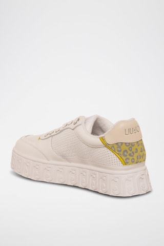 Baskets plateformes en cuir Lovely - Blanc