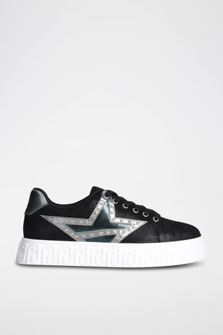 Baskets plateformes en cuir Lovely - Noir