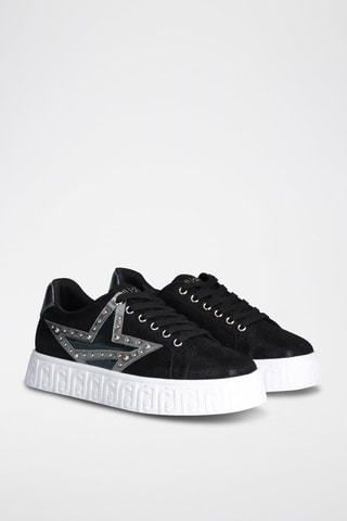 Baskets plateformes en cuir Lovely - Noir