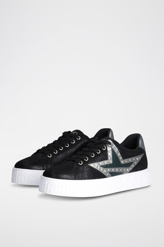 Baskets plateformes en cuir Lovely - Noir