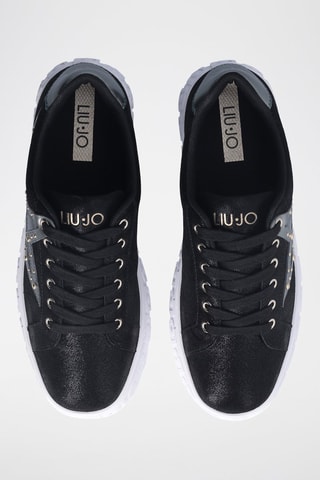 Baskets plateformes en cuir Lovely - Noir