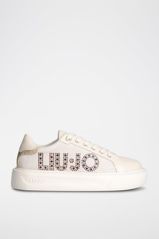 Sneakers plateformes en cuir Kylie - Blanc