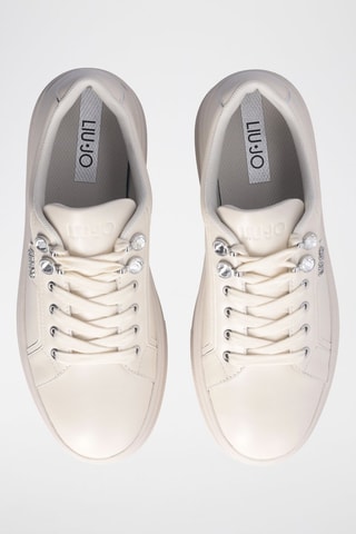 Sneakers plateformes en cuir Selma - Blanc