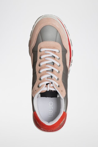 Sneakers en cuir de taureau Amazing - Rouge et gris