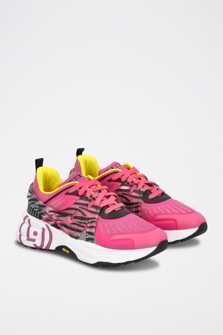 Sneakers - Blanc et fuchsia