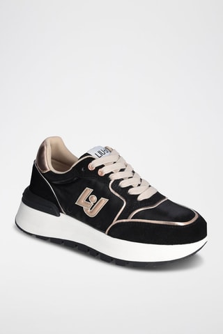 Sneakers plateformes en cuir Amazing - Noir