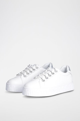 Sneakers plateformes en cuir Lovely - Blanc