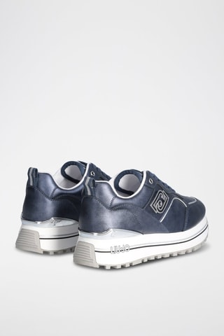 Sneakers plateformes en cuir Maxi Wonder - Bleu