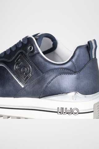 Sneakers plateformes en cuir Maxi Wonder - Bleu