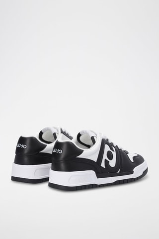 Sneakers en cuir Gyn - Noir et blanc